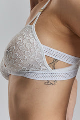 Hakea Recycled-Tulle Soft Bralette - Glacier White