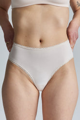 Birch Organic-Cotton Brazilian Briefs - Shoreline Peach