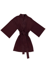 The Lady Silk Short Kimono Robe