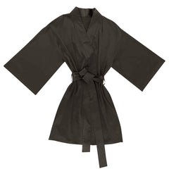 Silk Short Kimono-Style Robe the Lady