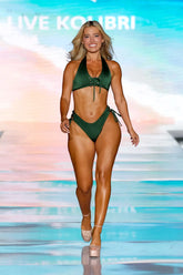 Lace-Up Bikini Set | Forest Green