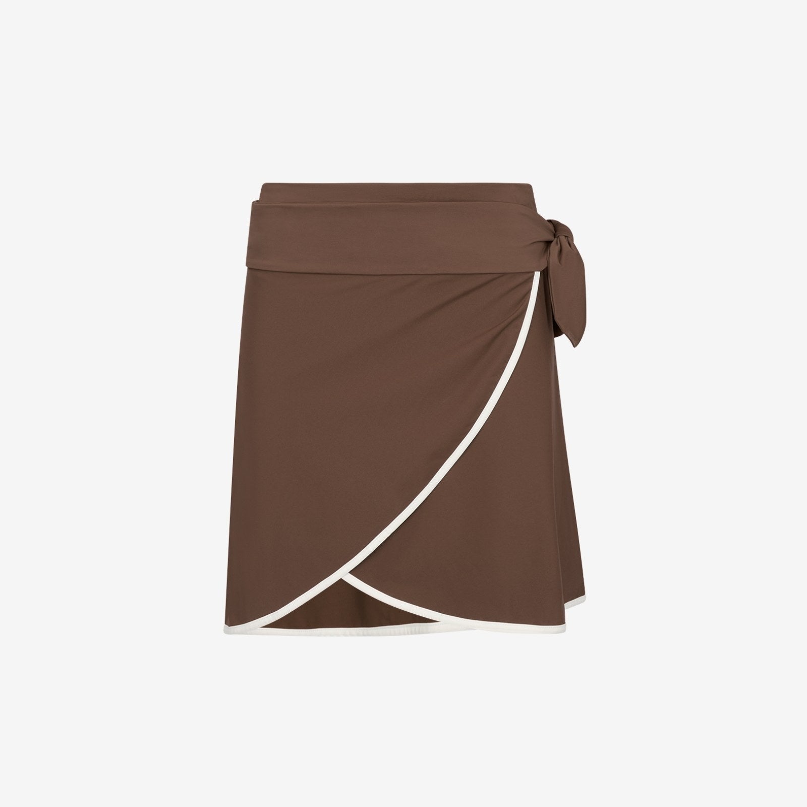 Wrap Skirt ― Brown / White