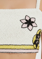 Mei Flattering Summer Luxe Co-Ord Top - White