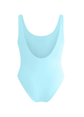 Una High Cut Scoop Back Blue Swimsuit