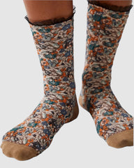 Wintergarden Frill Socks - Chestnut