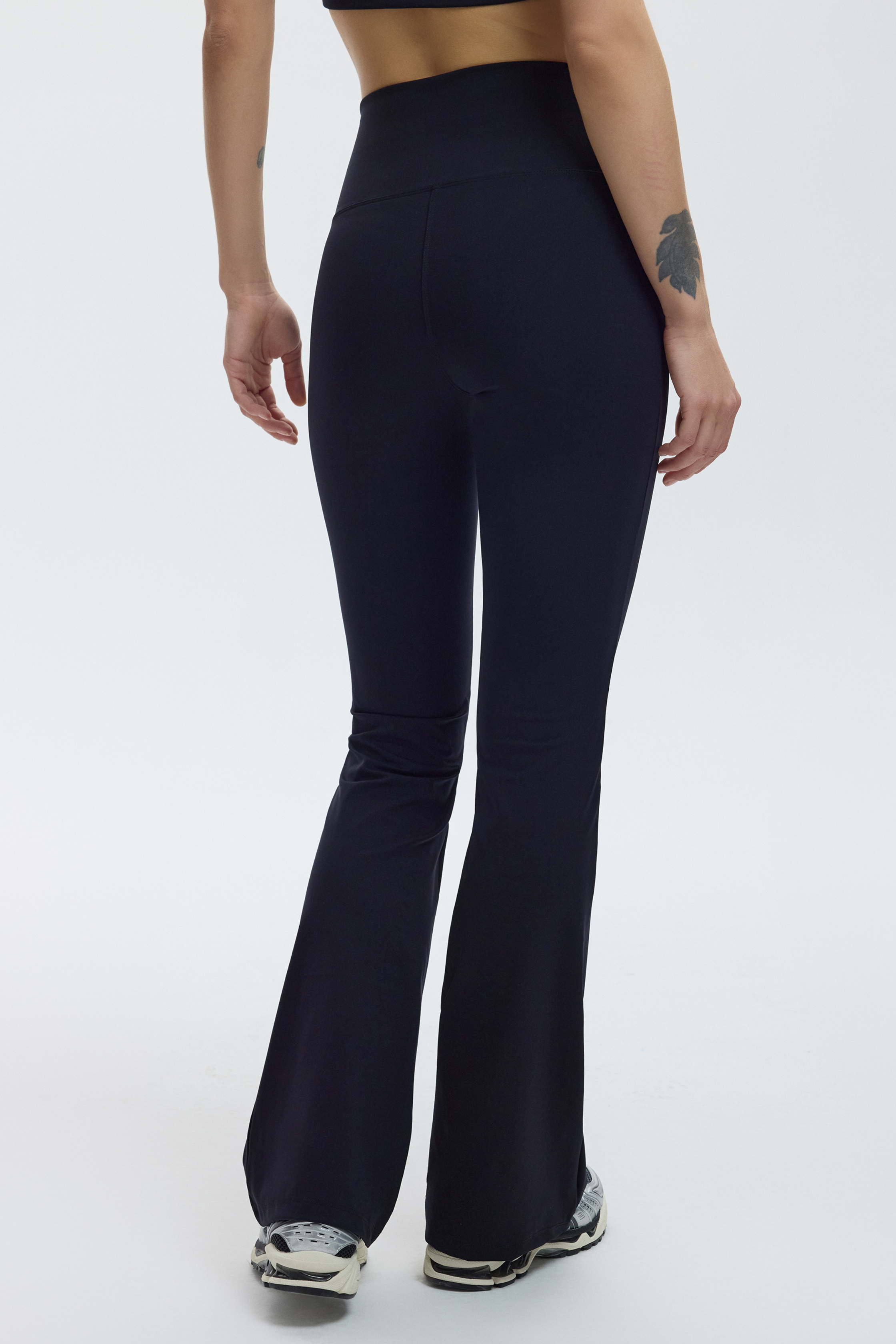 TWIST FLARE PANTS - CHARCOAL