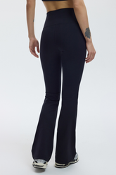 TWIST FLARE PANTS - CHARCOAL