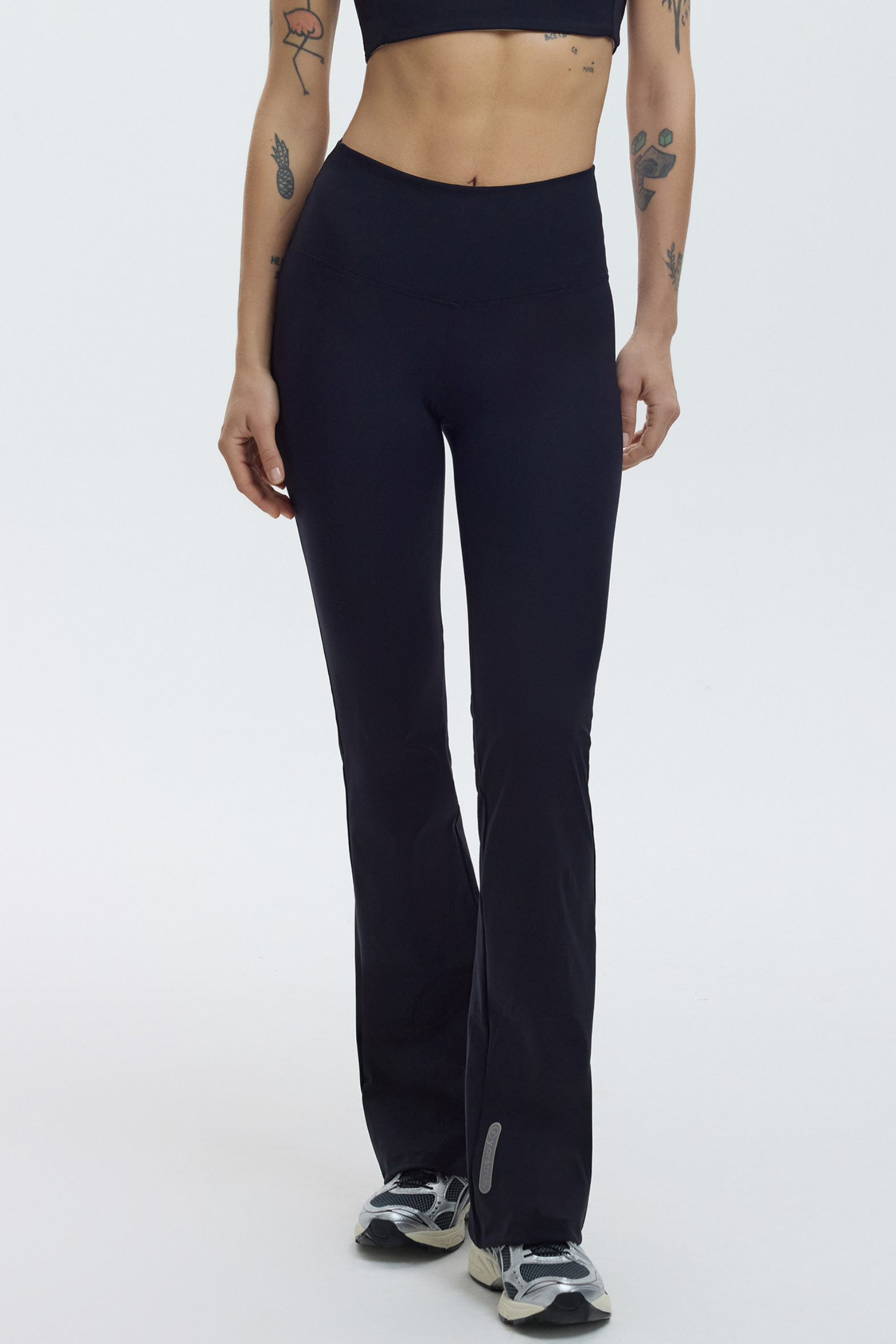 TWIST FLARE PANTS - CHARCOAL