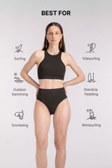 Bikini Top Racerfront Tie ― Coffee