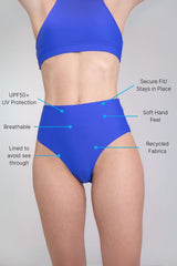 Bikini Bottom High Waist ― Cobalt Blue