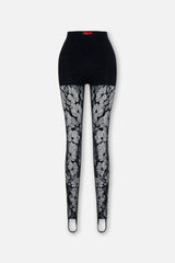 The Party Edit Lace Leggings With Built-in Ribbed Shorts