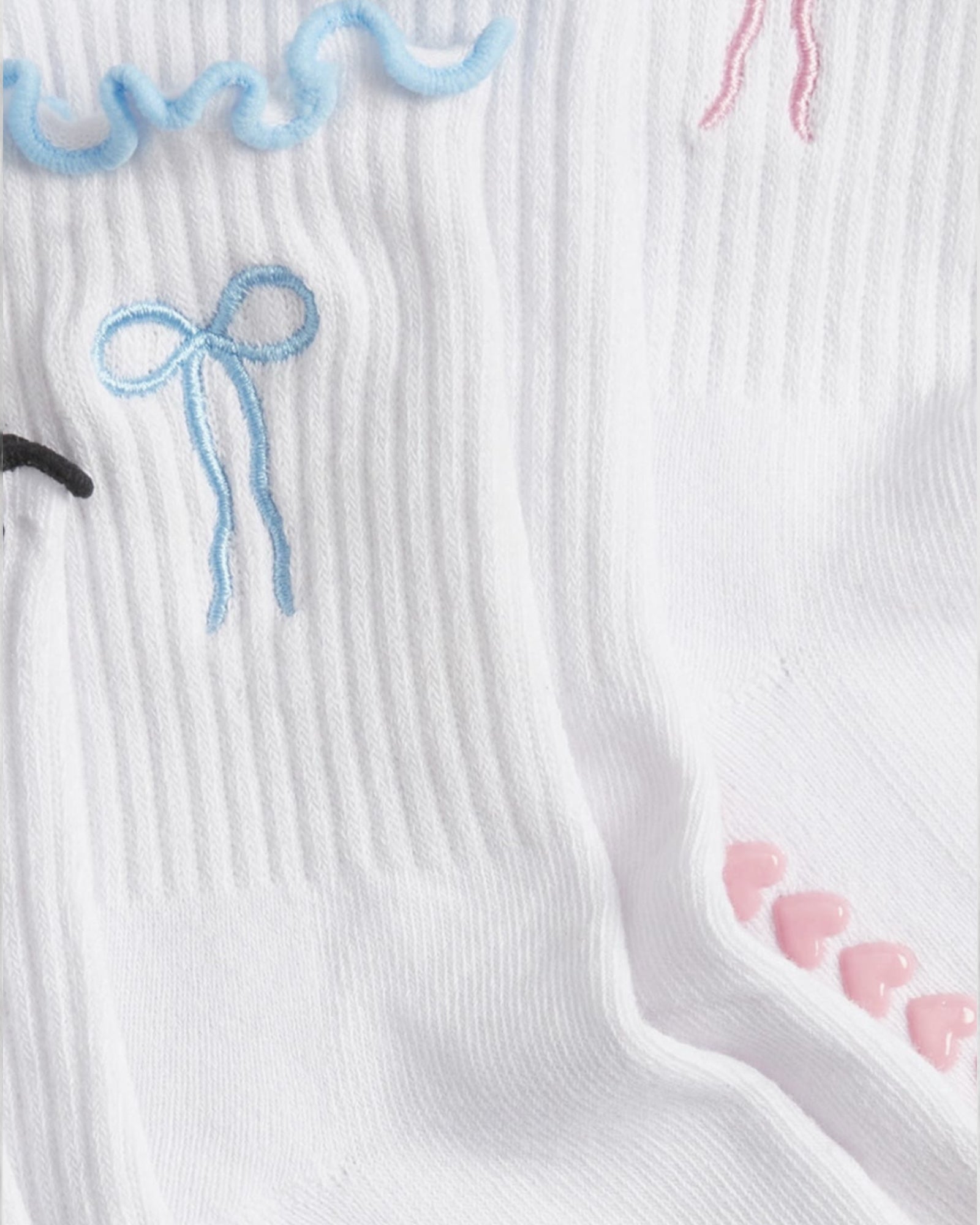 Bowtiful Frilled Edge Grip Sock - 3 Pack Value Bundle