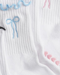 Bowtiful Frilled Edge Grip Sock - 3 Pack Value Bundle