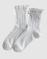 The Coquette Sheer Ribbon Socks - 2 Pairs