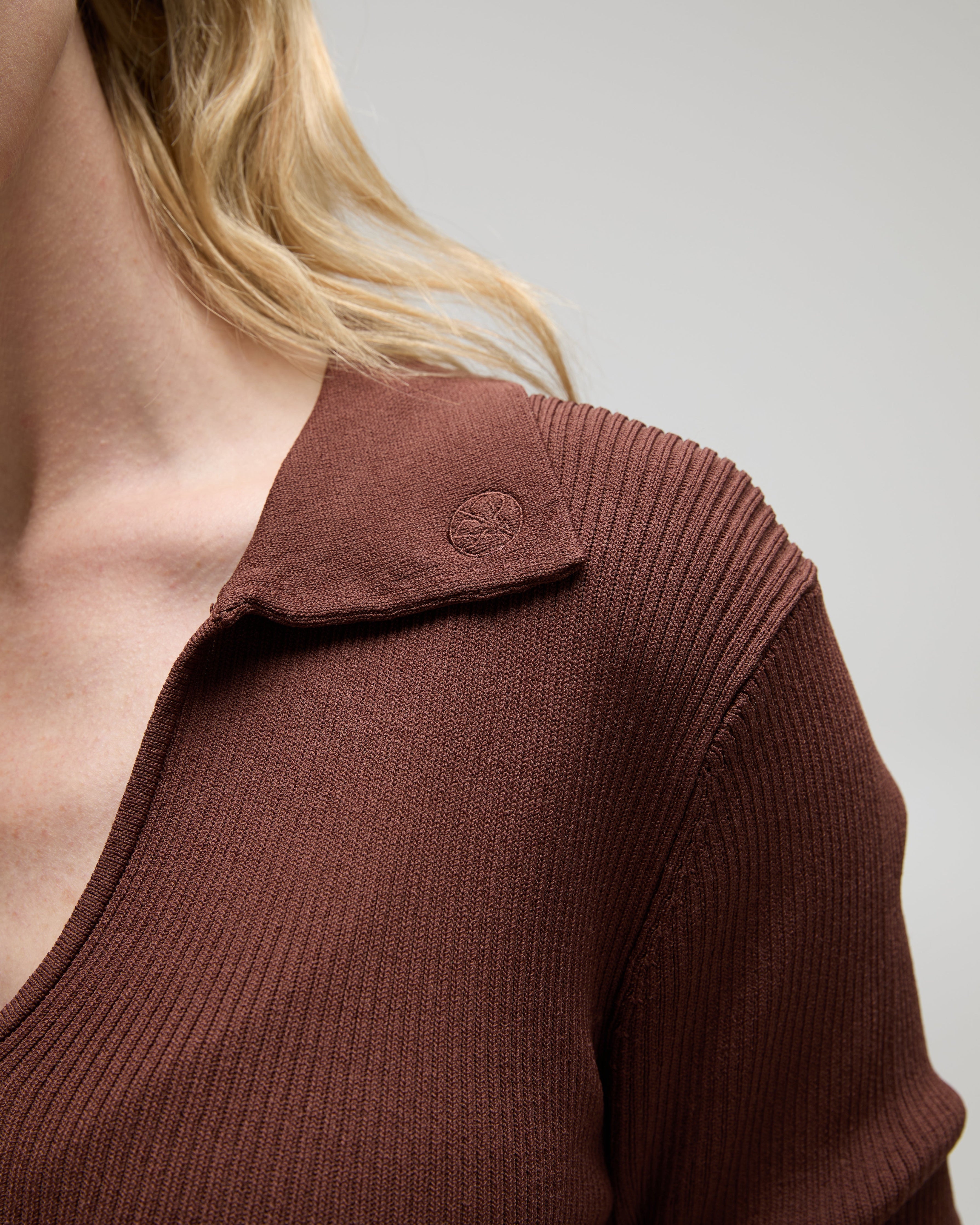 Samantha Long Sleeve Knit Polo