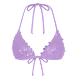 Sienna Sequin Embroidery Bikini Top - Lilac