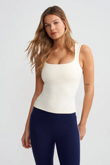 BARDOT TANK - STRAPPEY TOP - VANILLA