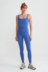 BOW LONG BRA - ISLAND BLUE