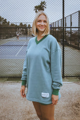 The V- Neck Pullover Sweatshirt With Pockets