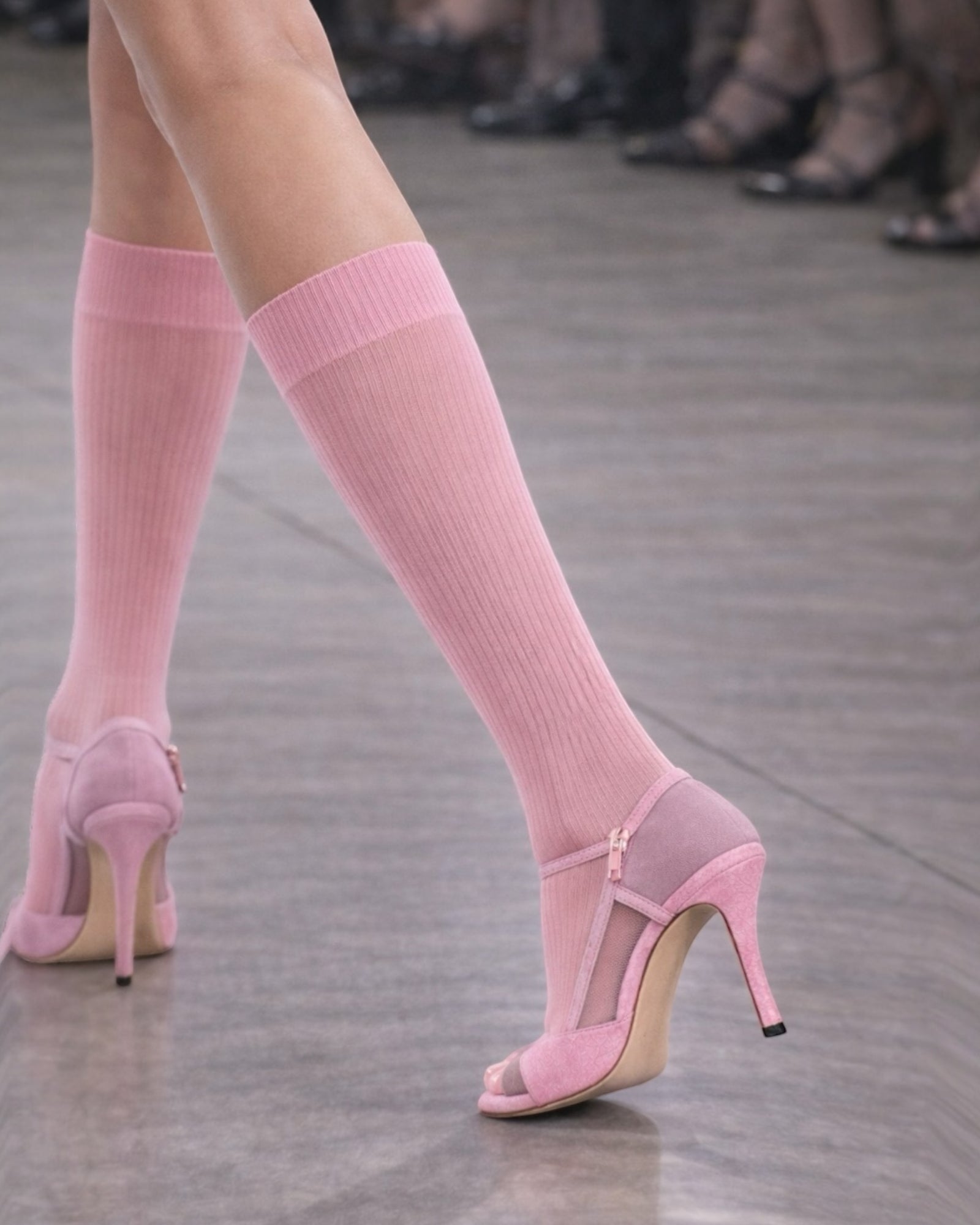Everything’s Fine Semi-Sheer Rib Knee Socks