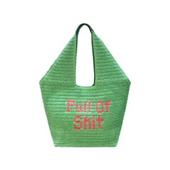 Green & Pink Full of Shit Oversized Bag