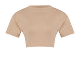 Free Heaven Crop Tshirt - Warm Taupe