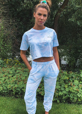 Tie-Dye Sky Blue Cropped Tee