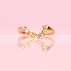 18ct Gold Baguette and Round Diamond Ring Set