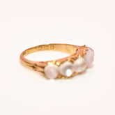 18ct Gold Victorian Moonstone Five Stone Ring