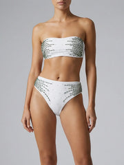 Ophelia Hand Embroidered Bikini Top White