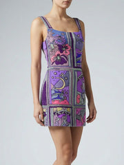 Talia Hand Beaded Multi-Coloured Crystal Party Dress in Stock