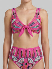 Nebula Shell Bikini Top Fuchsia