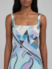 Sofia Hand Beaded Blue Party Dress