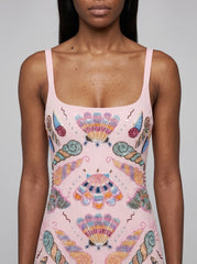 Marine Mosaic Maxi Dress