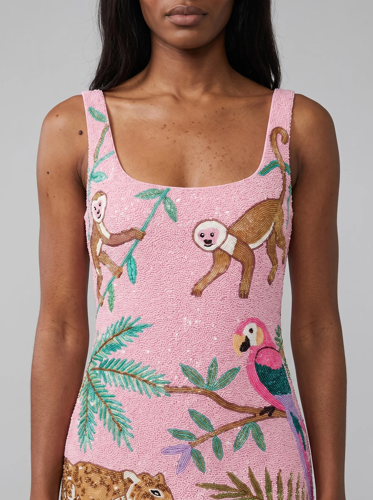 Tropica Pink Mini Dress