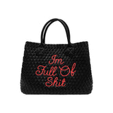 I'm Full of Shit Black Handbag