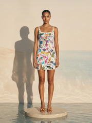 Arizona Beaded Mini Dress White in Stock