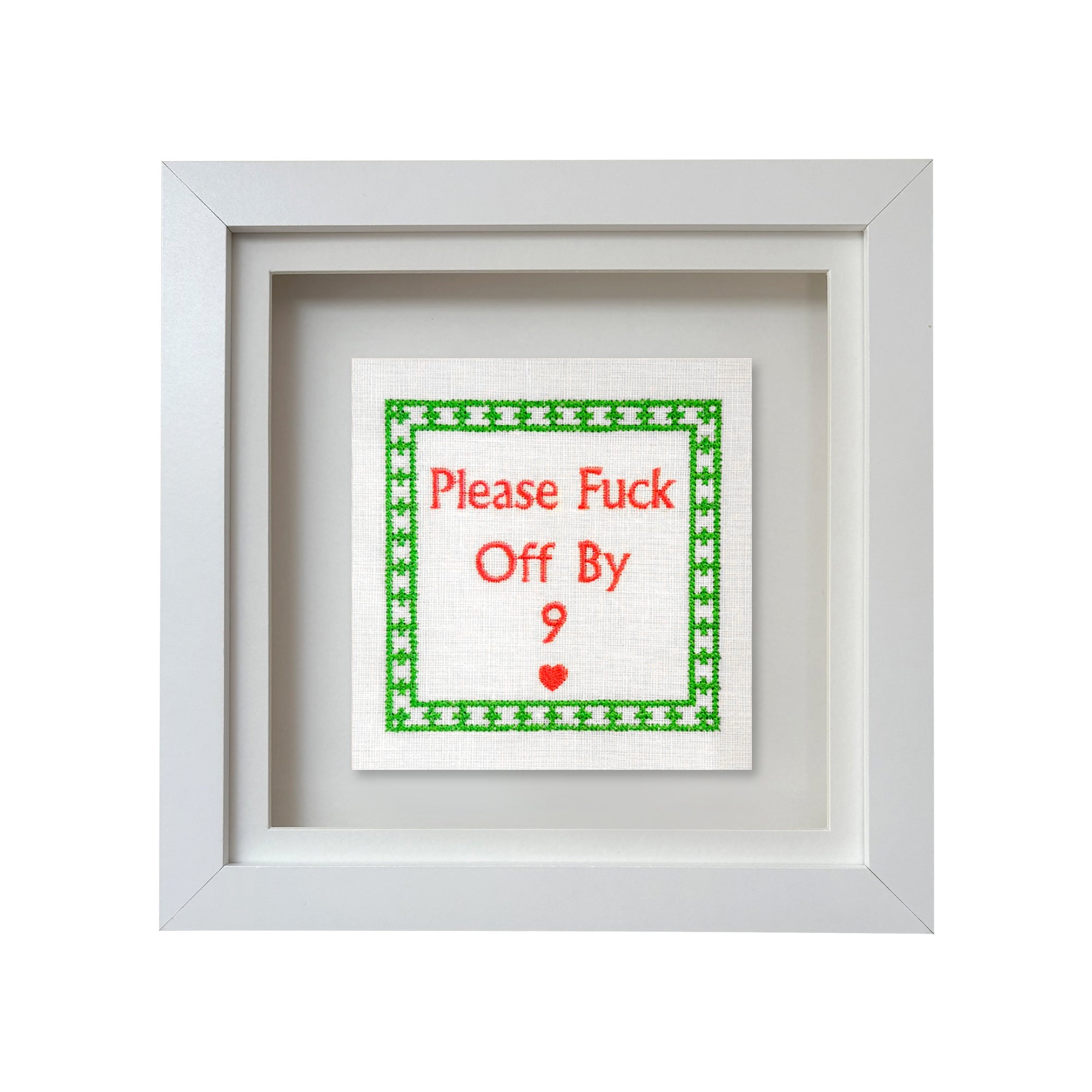 Embroidered Please Fuck Off by Nine Artwork