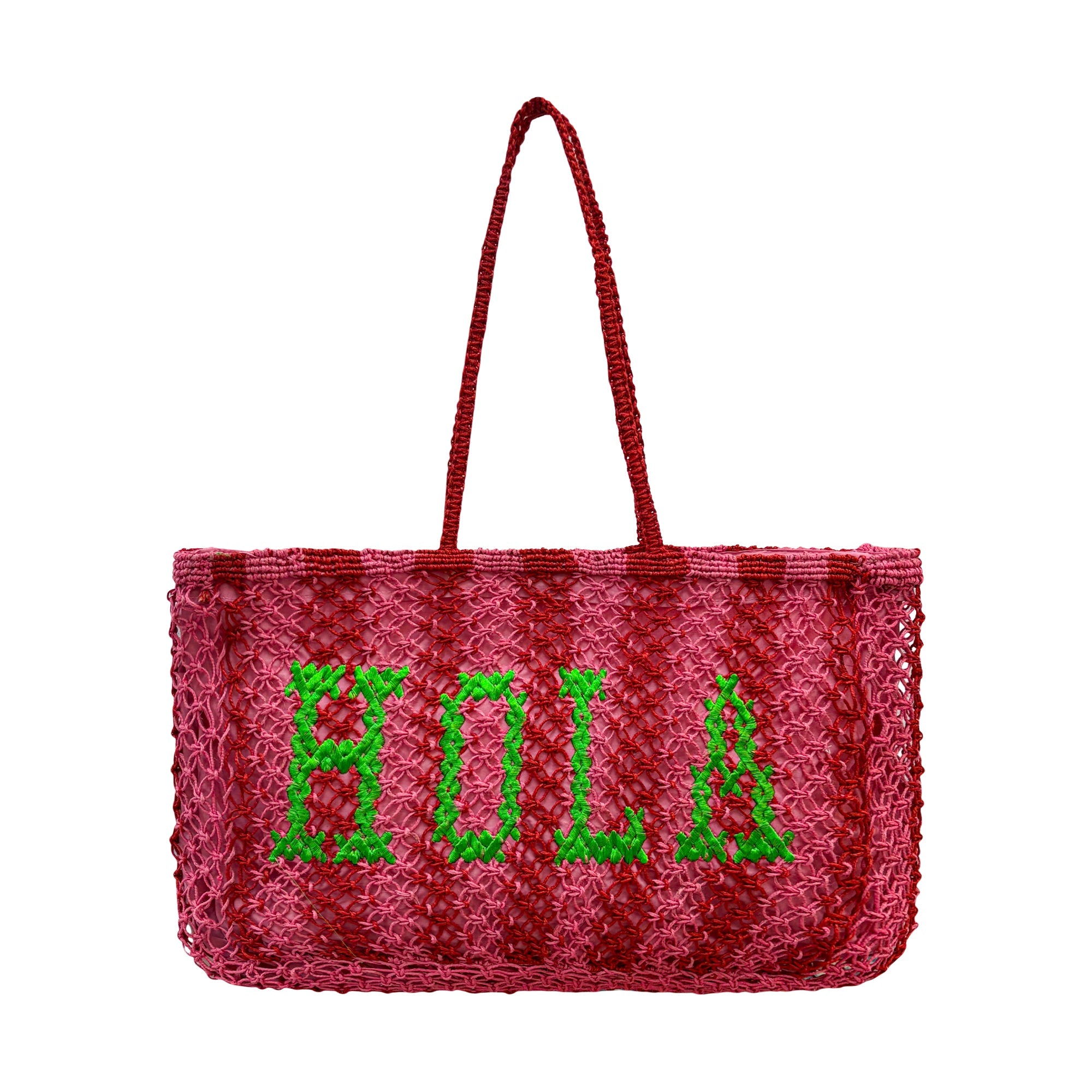 Hola Pink Jute Bag