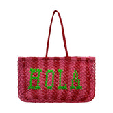 Hola Pink Jute Bag