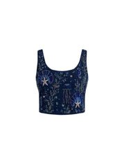 Reya Co-Ord Top in Navy