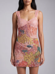 Sekushi Coral Dreamscape Dress
