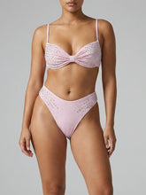 Ophelia Hand Embroidered Bikini Bottom Pink