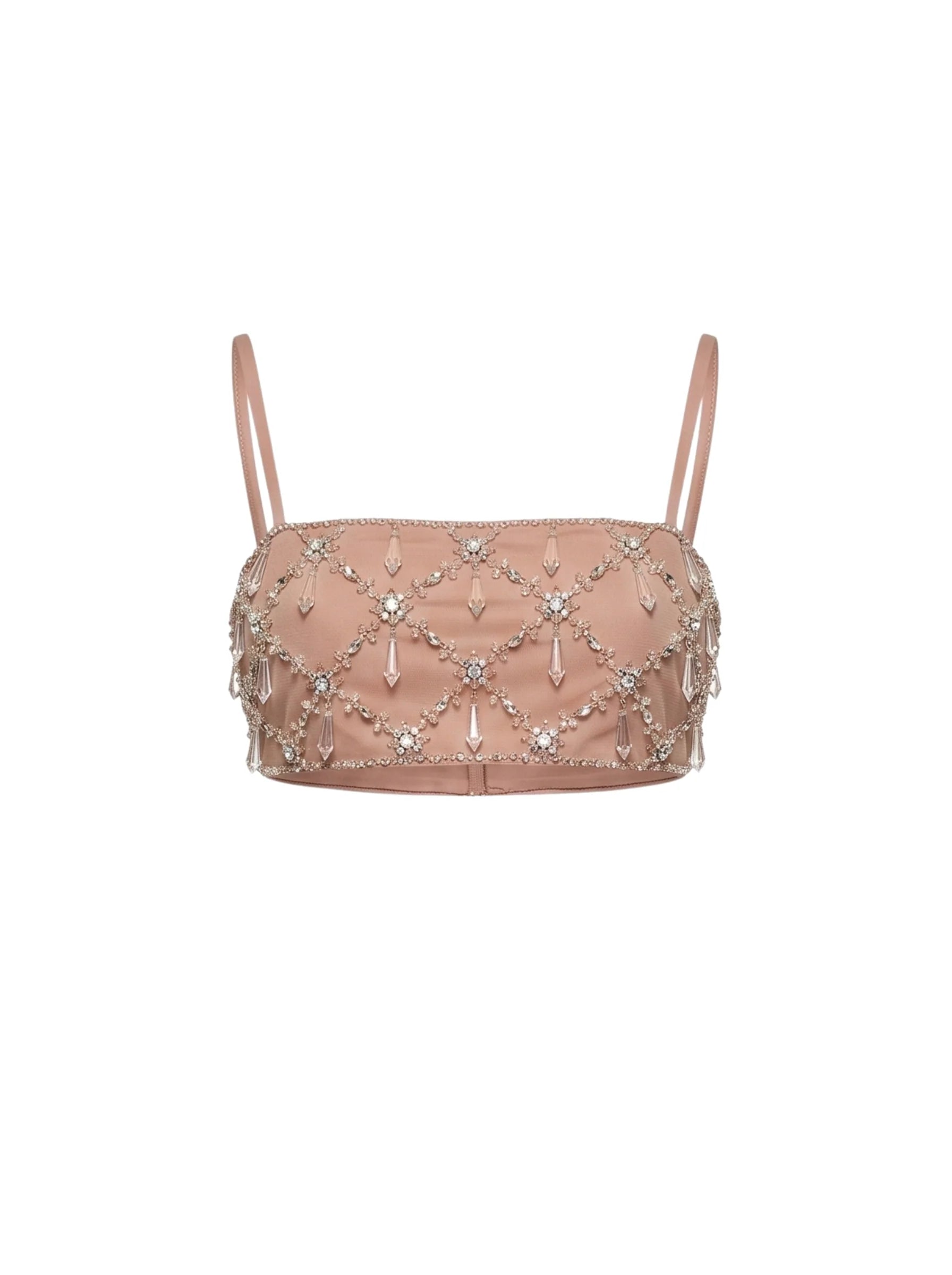 Calliope Luxury Crystal Co-Ord Top Nude