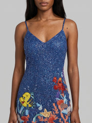 Disney | Oceanus Neptune Thin Strap Dress in Navy