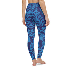 High Waist Yoga Leggings in Ocean Blue