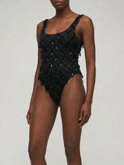 Calliope Crystal One Piece Swimsuit Black