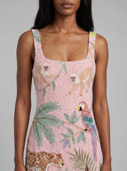 Tropica Pink Mini Dress