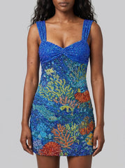 Sekushi Coral Dreamscape Dress