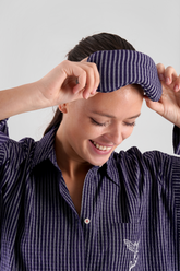 Viola Ethical-Cotton Eye Mask - Indigo Blue